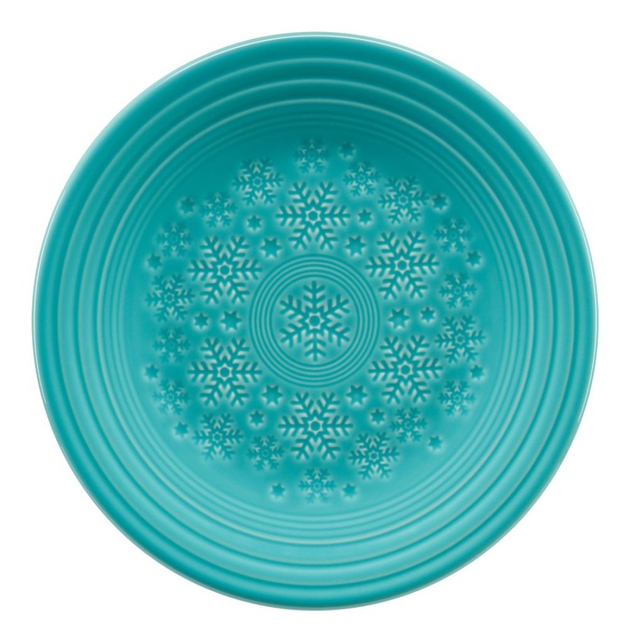 Dinnerware Fiesta | Embossed Snowflake Luncheon Plate