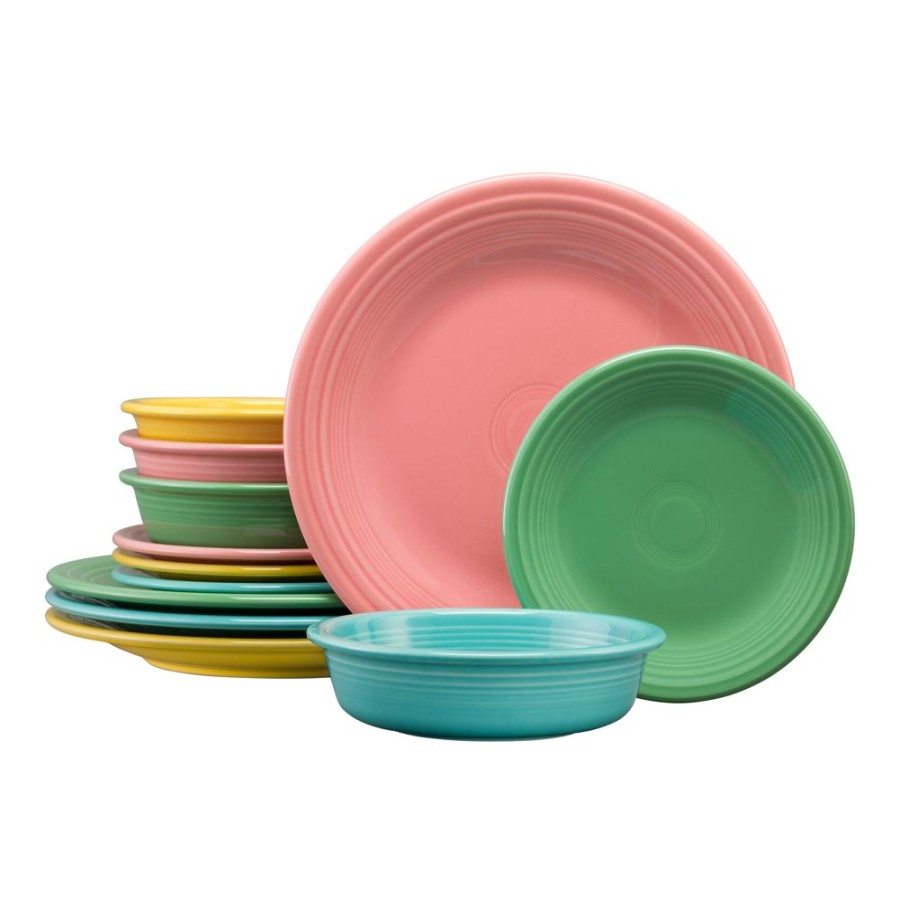 Dinnerware Fiesta | 12Pc Pastel Classic Dinnerware Set