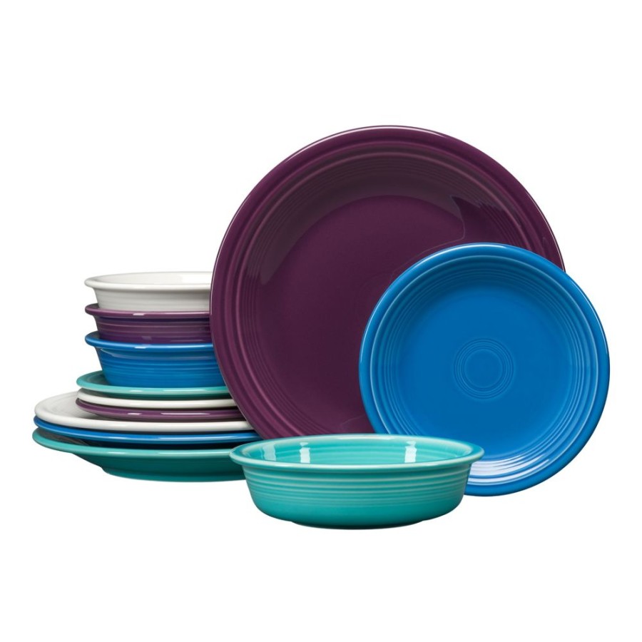 Dinnerware Fiesta | 12Pc Coastal Classic Dinnerware Set